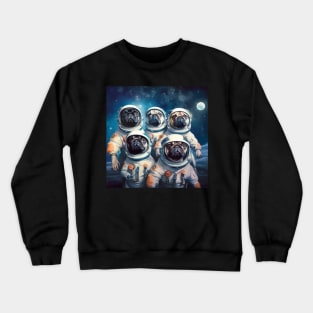 Dogs Astronauts Crewneck Sweatshirt